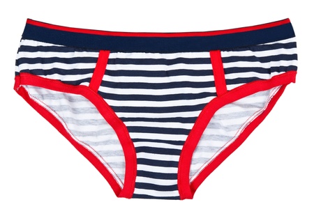 striped pants with blue stripes on a white background