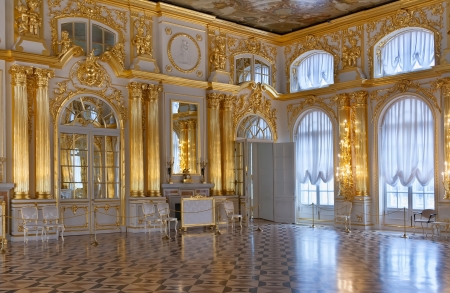 Katherine's Palace hall in Tsarskoe Selo (Pushkin), Russiaのeditorial素材