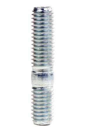 Stud (bolt) with M6 thread size on a white backgroundの写真素材
