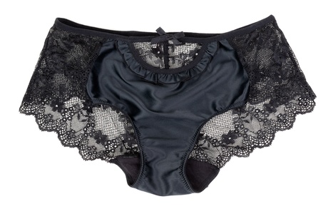 black women sexy lace panties. Isolate on white.の写真素材