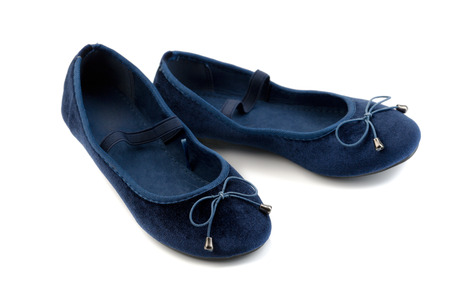 Velor pair of flip-flops. Isolate on white.