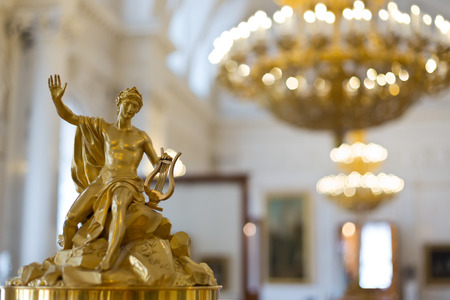 Bronze statuette of Apollo with musical mechanism. Hermitage Museum of St. Petersburg.のeditorial素材