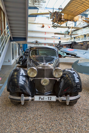 PRAGUE, CZECH REPUBLIC - MAY 2017: Car,in National technical museum in Prague,Czech republikのeditorial素材