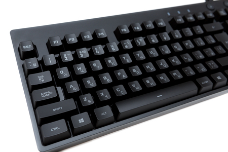 Black keyboard. Isolate on white background.の写真素材