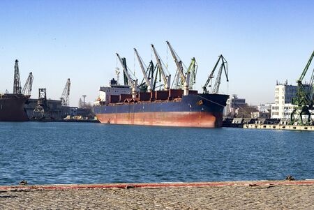 old ship at the seaport