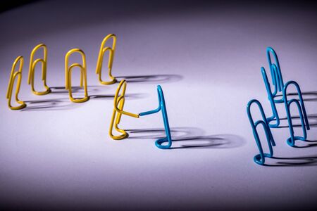 stationery clips like peopleの写真素材