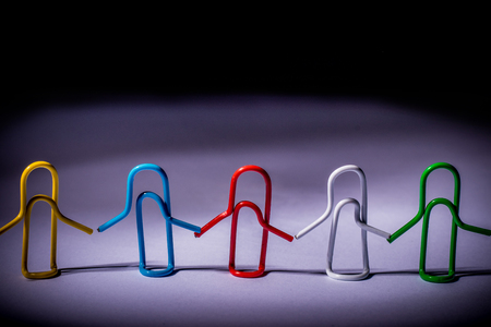 stationery clips like peopleの写真素材