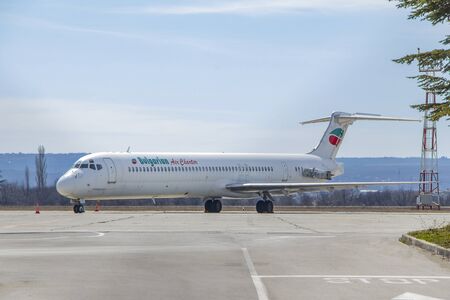 aircraft of the Bulgarian airlines bulgaria. varna. 11.03.2018のeditorial素材