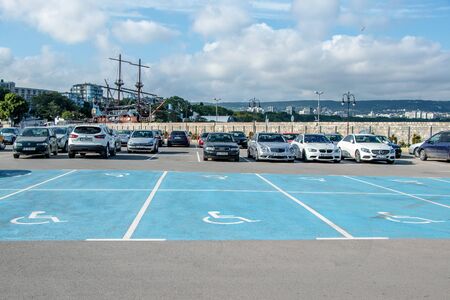 parking for persons with disabilities Bulgaria Varna 21.05.2018のeditorial素材