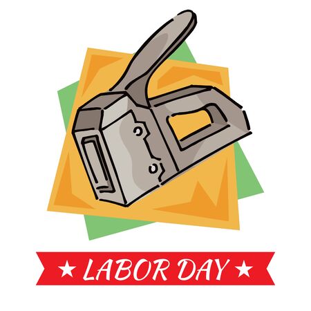 labor day banner on white backgroundのイラスト素材
