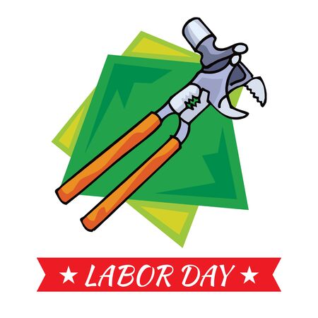 labor day banner on white backgroundのイラスト素材