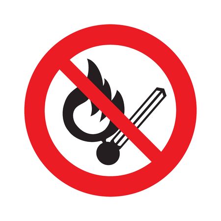 No match fire sign vector illustration isolated on white backgroundのイラスト素材