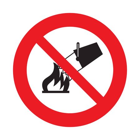 Set prohibited signs - fire on white backgroundのイラスト素材