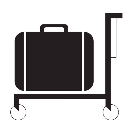 trolley suitcase vector illustration isolated on white backgroundのイラスト素材