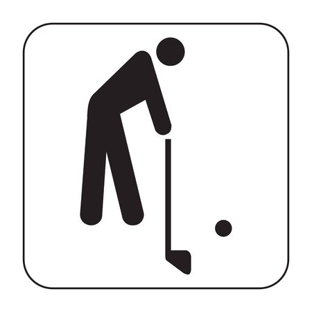 The vector of golf player isolatedのイラスト素材