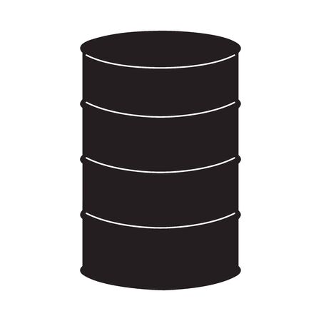 Oil drum container / barrel with sign flat vector icon for apps and websitesのイラスト素材