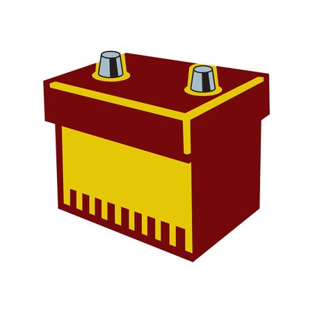 car battery 12V - vector illustrationのイラスト素材