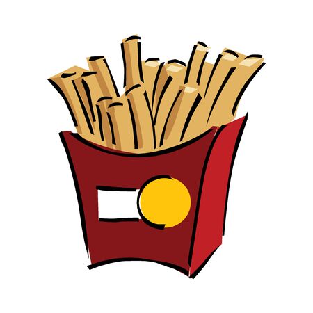 Corn chips isolated on white background, vector illustrationのイラスト素材