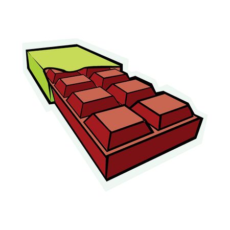 Chocolate bar vector isolated on whiteのイラスト素材