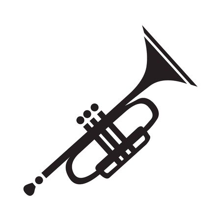 Trumpet icon Vector Illustration on the white background.のイラスト素材