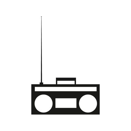 Funky vintage ghetto blaster boom box radioのイラスト素材