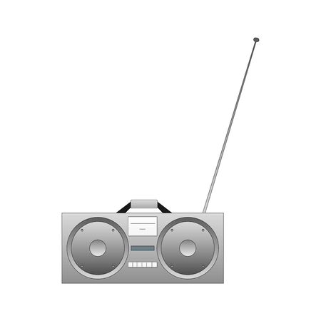 Funky vintage ghetto blaster boom box radioのイラスト素材