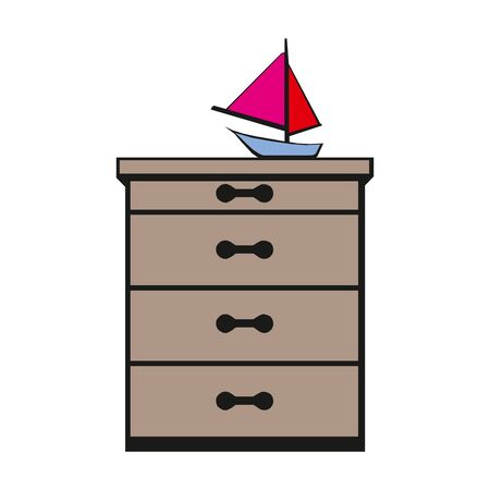 Dresser icon. Isometric illustration of dresser vector icon for web.のイラスト素材