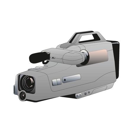 Isolated videocamera device designのイラスト素材