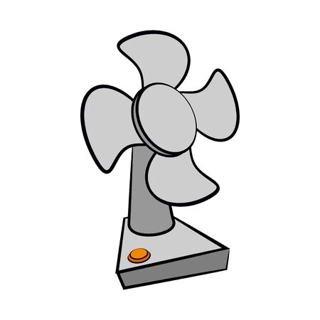 Fan icon on white background. Vector illustration.のイラスト素材