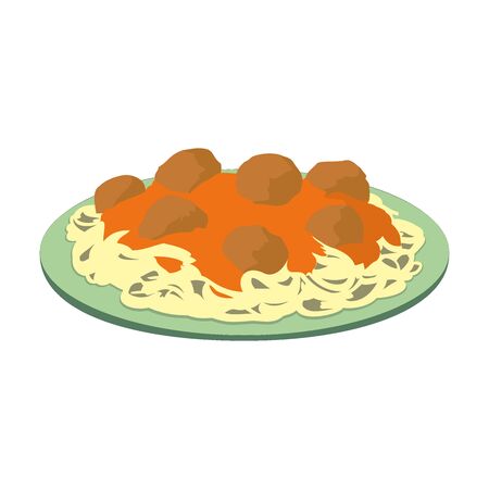 Spaghetti Pasta Packaging Template Isolated on White Backgroundのイラスト素材