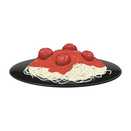 Spaghetti Pasta Packaging Template Isolated on White Backgroundのイラスト素材