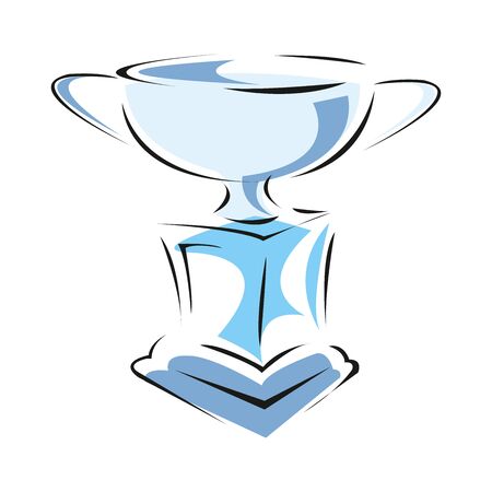Golden trophy isolated on backgroundのイラスト素材