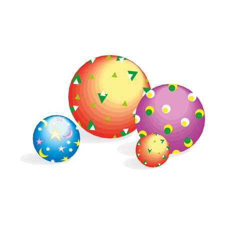 Vector red and yellow ball in EPS10のイラスト素材