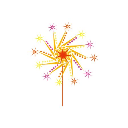 gold and bright firework on white background in EPS 10のイラスト素材