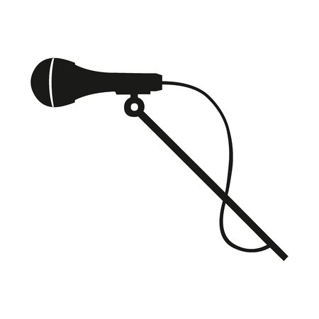 Microphone Icon in EPS 10 on a white backgroundのイラスト素材