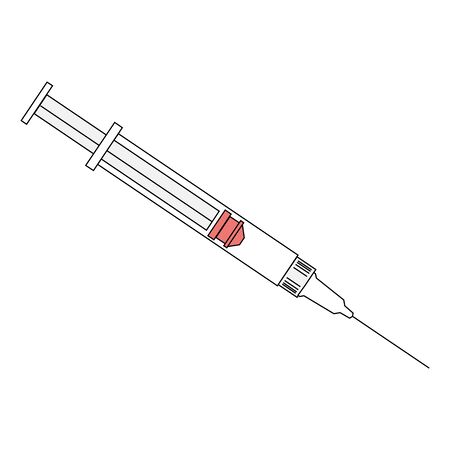 Syringe icon isolated on a white backgroundのイラスト素材