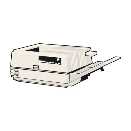 Printer vector illustrations isolated on a white backgroundのイラスト素材