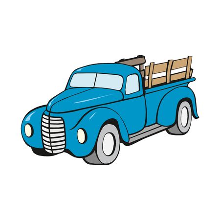 Truck vector illustration isolated on a whiteのイラスト素材
