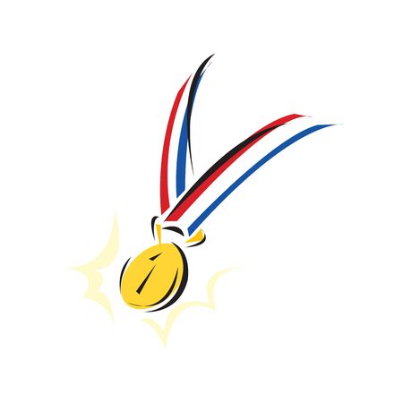 medals with room for your texts or images - gold, silver and bronzeのイラスト素材