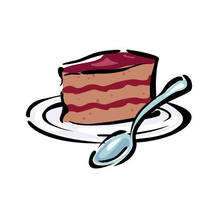 Vector illustration of dessert isolated on a whiteのイラスト素材