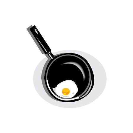 Vector illustration of omelette isolated on a whiteのイラスト素材
