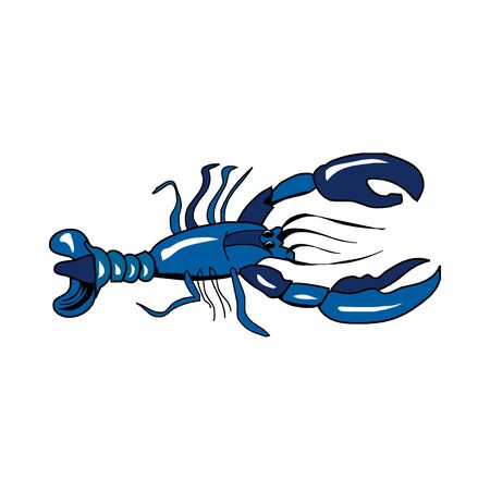 vector lobster clip art logo illustration isolated on white background in EPS10のイラスト素材