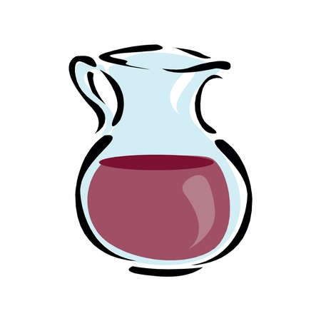 jug juice water isolated on a white backgroundのイラスト素材