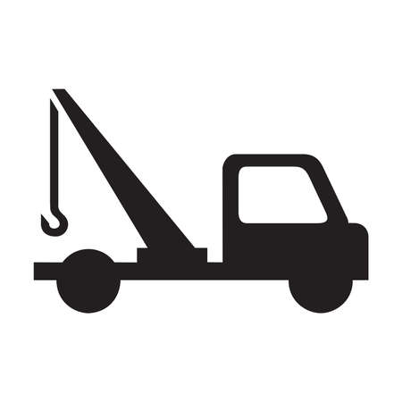 car tow service, 24 hours, truck , solated icon on white background, auto service, car repairのイラスト素材