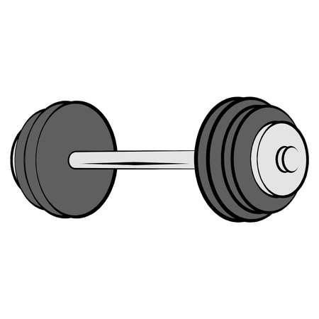 Barbell vector illustration isolated on a white background in EPS10のイラスト素材