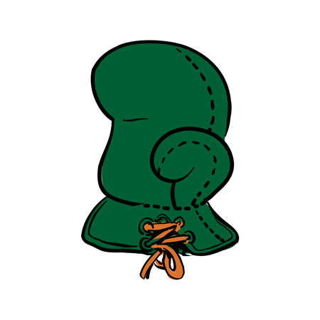 A green boxing glove on a white background in EPS10のイラスト素材