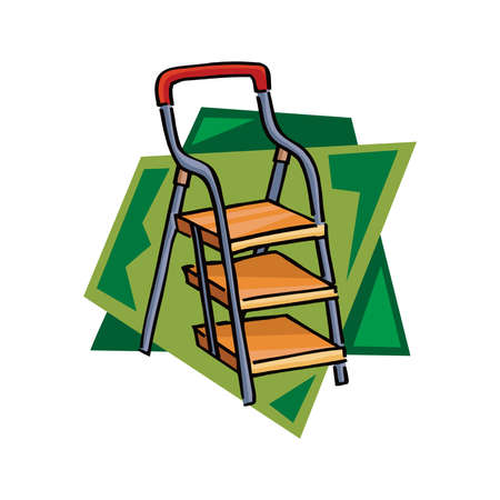 Ladder Icon Flat Vector Illustration isolated on a white background in EPS10のイラスト素材