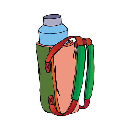 vector tourist backpacks isolated on a white background in EPS10のイラスト素材