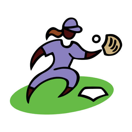 Vector illustration of a baseball player hitting the ball. Beautiful sport themed poster. Abstract background, summer sports, team gameのイラスト素材