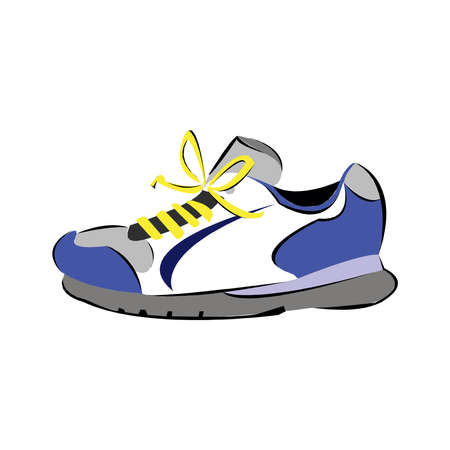 Sport shoe - sneakers isolated on a white backgroundのイラスト素材